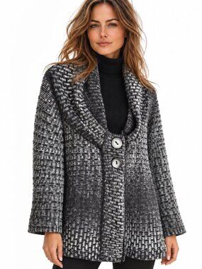 Mohair-rich chunky cardigan